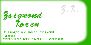 zsigmond koren business card